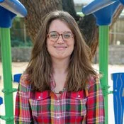 Maddie Magnusson at a playground
